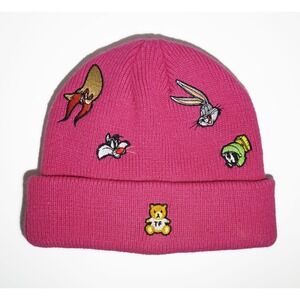 Looney Tunes x Teddy Fresh Beanie Pink Bugs Bunny Tweety Bird Marvin the Martian